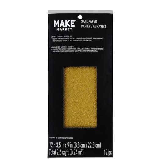 Michaels, Mixed Grit Sandpaper Sheets, 12ct. by Make Market® – Category: Finishing Tools